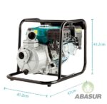Motobomba a gasolina 5.5 HP 2″ marca IUSA LEO modelo LGP20C