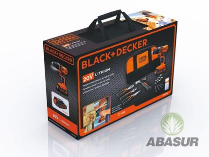 885911561136 1 430x323 1 - Taladro / Atornillador Black & Decker 3/8″ + kit de accesorios y bolso de tela modelo LD120BH-B3