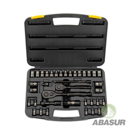 Set Stanley mecánico, 37 piezas, cromo negro, modelo 87-320