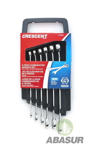 Set de llaves combinadas mm 6 piezas, modelo CCWS1