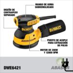 Lijadora de palma roto orbital DEWALT 5″, modelo DWE6421-B3
